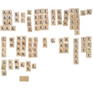 Vintage Scrabble Letter Wood Tiles 1948 Replacement Original 105 Tiles Included